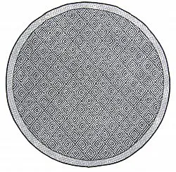 Rund Teppich - Monsaraz (schwarz)