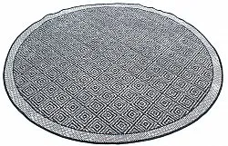 Rund Teppich - Monsaraz (schwarz)