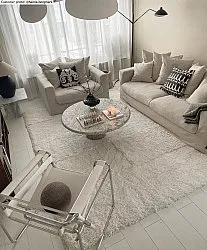 Hochflorteppiche - Cannes (weiß)