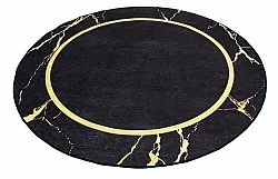 Tapis rond - Cerasia (noir/doré)