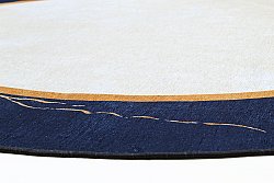 Rund Teppich - Cerasia (blau/weiß/gold)