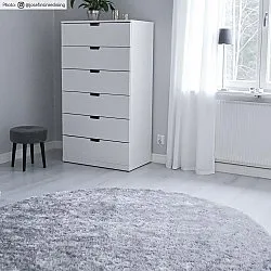 Runde Teppiche - Cosy (Silber)