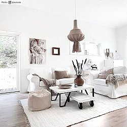 Tapis patchwork - Silje (blanc)