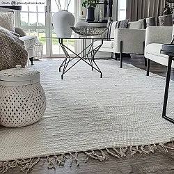 Flickenteppich - Silje (weiß)