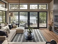 Tapis en jean - Ally (noir/blanchi)