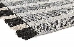 Tapis en jean - Ally (noir/blanchi)