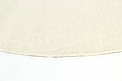 Runde Teppiche - Dhurry (weiß)