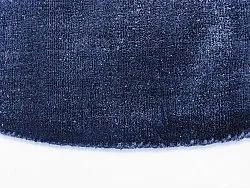 Rund Teppich - Recycled PET with viscose look (navy)