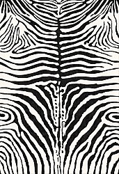 Wilton-Teppich - Zebra (schwarz/weiß)