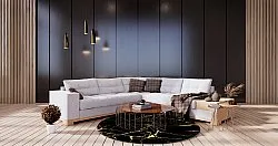 Rund Teppich - Vieste (schwarz/gold)