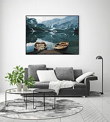 Tapis rond - Mermer (gris/blanc)