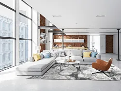 Wilton-Teppich - Mermer (grau/weiß)