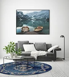 Tapis rond - Taknis (bleu)