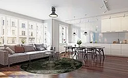 Rund Teppich - Taknis (dunkelgrün)