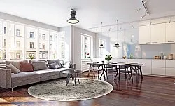 Rund Teppich - Toujane (grau)