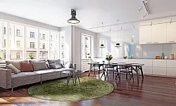 Rund Teppich - Denizli (grün)