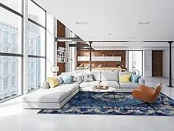 Wilton-Teppich - Taknis (blau)