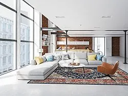 Wilton-Teppich - Vakifli (blau/multi)