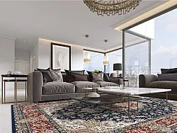 Wilton-Teppich - Vakifli (blau/multi)