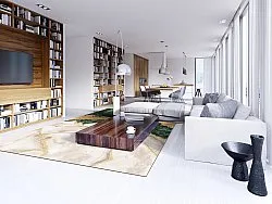 Wilton-Teppich - Padova (grün/weiß/gold)