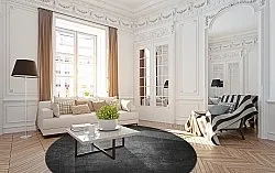 Rund Teppich - Serifos (dunkelgrau)