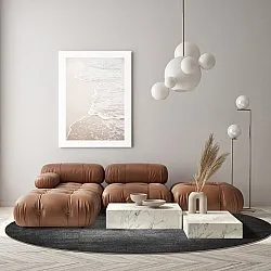 Rund Teppich - Serifos (dunkelgrau)