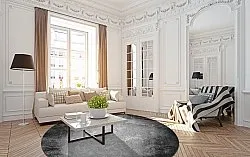 Rund Teppich - Megara (grau)