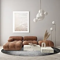 Rund Teppich - Megara (grau)