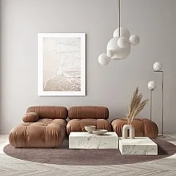 Tapis rond - Artena (gris/marron)