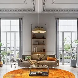 Rund Teppich - Cesano (orange)