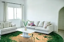 Rund Teppich - Positano (beige/grün)