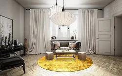 Rund Teppich - Salitto (gold)