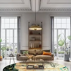 Rund Teppich - Tempes (beige/multi)