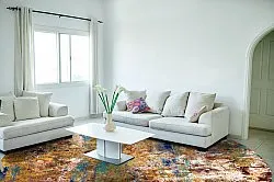 Rund Teppich - Trepito (braun/blau/multi)