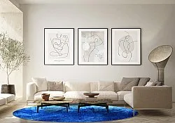 Rund Teppich - Cargese (blau)