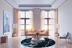 Rund Teppich - Narbolia (blau/multi)