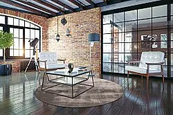 Tapis rond - Olmedo (gris/beige)