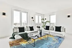 Wilton-Teppich - Manlieu (blau/multi/gold)