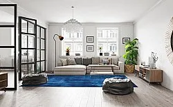 Wilton-Teppich - Campile (blau)