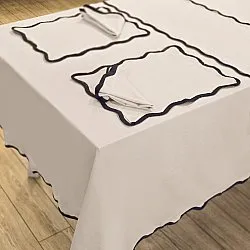 Baumwolltischdecke - Yrsa (hellbeige)