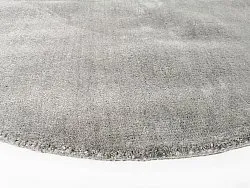 Rund Teppich - Recycled PET with viscose look (grau)