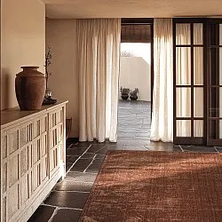 Recycled PET with viscose look (braun)