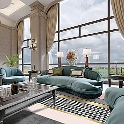 Tapis Wilton - Esme (rose/multicolore)