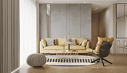 Rund Teppich - Esme (orange/bunt)