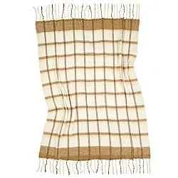 Plaid en mélange de laine - Rachel (jaune)