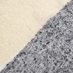 Plaids - Plaid en mélange de laine - Beatriz Stripe (noir/blanc)