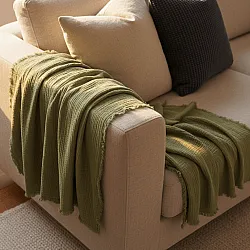 Plaids - Plaid en mousseline - Dorena (vert)