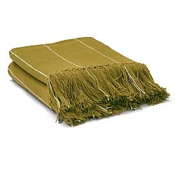 Decken - Baumwolldecke - Martina Stripe (grün/weiß)