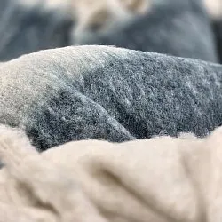 Plaid en mélange de laine - Carrie (bleu)