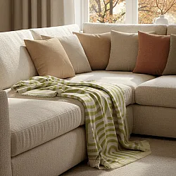 Plaids - Plaid en mélange de laine - Melody (vert/violet)